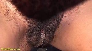 skinny hairy african teen gets extreme deep banged by her big cock boyfriend