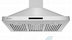 30 inch 380 CFM Convertible Wall Mount Range Hood with Ducted Exhaust Vent - Remote Controls - Bed Bath & Beyond - 34234897