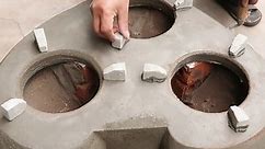 How to make a heart-shaped concrete stove