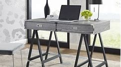 Alene 2 Drawers Writing Desk With Tresle Legs - Bed Bath & Beyond - 31115528
