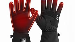 Savior Heat Electric Battery Heated Glove Liners Waterproof for Men & Women Touchscreen Winter Gloves for Motorcycle, Skiing, Skating, Rechargeable