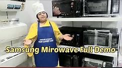 SAMSUNG MIROWAVE FULL DEMO/MODEL guidance and cooking