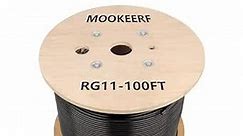 MOOKEERF RG11 Coaxial Cable 50ft,Low Loss RG11 Cable 50 Feet,RG11 Coax Cable 75 ohm