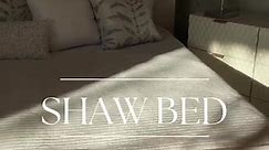 ✨Bernhardt Shaw Bed: NOW $999✨This beautiful bedroom collection from Bernhardt features an upholstered headboard, footboard and side rails over muslin with stitched flanged edge. Dresser features solid wood overlays in herringbone design.Message us for more details!📍On Display at the Covington, Baton Rouge, Lafayette and Long Beach Showrooms! | American Factory Direct Furniture