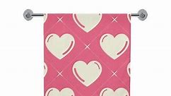 YUSDECOR Cute Hearts Pattern Bath Towel Hand Towel Shower Towel Washcloth 30x56 inch - Walmart.ca