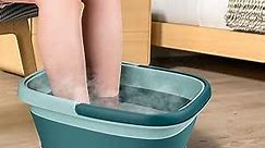 Collapsible Foot Bath Soak Tub with Handle, 15L/4 Gallons, Large Portable Feet Spa Soaking Basin Bucket with Massage Acupoint for Washing Soaking Feet, Pedicure Foot Soak, Home Spa Treatment