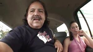 Male porn celebrity in a car