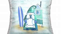 Stupell Green Gnome Coastal Beach Home Surfboard Printed Throw Pillow by Paul Brent - Bed Bath & Beyond - 36644965