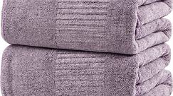 SEISSO 2pack Large Bath Sheets Extra Large Bath Towels, 35 x 63 inch Luxury Bath Towels Bathroom Washclothes Plush Soft & Quick Dry for Fitness,Sports,Spa,Hotel,Travel, Beach,Yoga, Purple