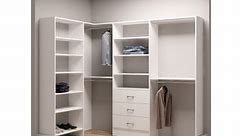 TidySquares White Wood 93 x 59.5-inch Walk-in Closet System - Bed Bath & Beyond - 13223448