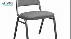 Flash Furniture Advantage Charcoal Gray Fabric-Padded Banquet Stackable Chairs