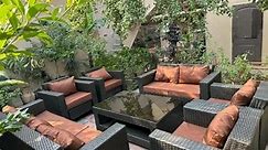 Rattan patio spaces furniture #rattanoutdoorfurniture #Outdoorfurniturepakistan | Outdoor Cane and Rattan patio Furniture