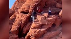 Se busca a estos dos hombres que despeñan varias rocas de millones de años en un parque natural de EEUU - Vídeo Dailymotion