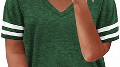 Eytino Women Plus Size Tops Plus Size Tee Shirt Short Sleeve Tunic T-Shirt Casual Loose Blouses Tops Green 2X