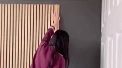 BEDROOM WALL GLOW UP DIY MODERN WOOD SLAT ACCENT WALL #DIY #diyprojects #featurewall #accentwall ##bedroommakeover | GJHomeDesigns