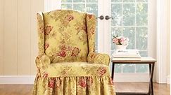 Sure Fit Ballad Bouquet Wing Chair Slipcover - Bed Bath & Beyond - 12990591