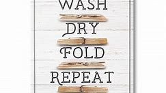 Stupell Industries Rustic Laundry Phrases Typography Painting Gallery Wrapped Canvas Art Print Wall Art, 30 x 40