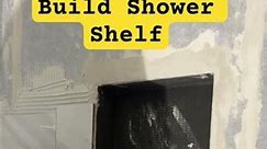 DIY Bathroom Remodel, build shower shelf box