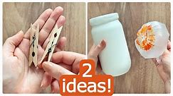 2 Awesome Ideas with Wooden Pegs and Plastic Bag!