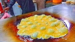 Big Omelette eggs burgers | fast making bun kabab cutting skills at street food - Asian street food