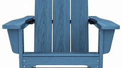 ROWHY Outdoor Patio Chair, Folding Adirondack Chair, Navy Blue