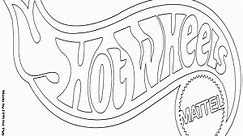 Hot Wheels logo from Mattel coloring page printable game