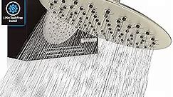 SparkPod 9.5 Inch Large Rain Shower Head - Luxury Rainfall Shower Head - High Pressure Showerhead, Full Body Coverage with Anti-Clog Silicone Nozzles -No Hassle, Easy Install (1/2 NPT, Brushed Nickel)