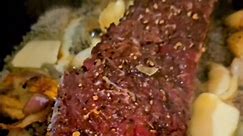 #quick #fast #simple #easy #costco #beef #flap #meat #steak #strip #sirloin #tips #foodporn #castiron #cooking #castironcooking #foodie #yum #tasty #eat #cook #fastfood #food #garlic #herbs #rosemary #thyme #butter #bacon #fat | XRPcook