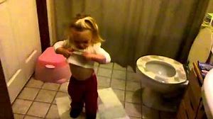 Peepee in potty. 22 months old izzy mckay