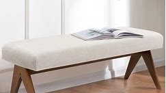 Mid Century Modern Fabric Ottoman Bench - Bed Bath & Beyond - 37173922