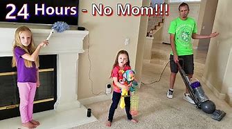 24 Hours With No Mom! Dad's in Charge!!!