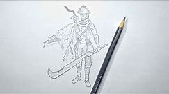 How to draw a ninja warrior