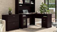 Cabot 60W L-Shaped Desk with Hutch and File Cabinet by Bush Furniture - Bed Bath & Beyond - 10812275