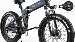TotGuard 26"x4" Electric Bike, Fat Tire 500W Ebike, Foldable Electric Bicycles E Bikes for Adults Electric 48V 10Ah Battery, Dual Shock Absorber, Lockable Fork UL2849