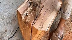 Woodworking Ideas Great And Easily From Dry Tree Stump -- Build Long Bench From Monolithic Wood