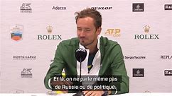 Monte Carlo - Medvedev sur les JO : "Beaucoup de choses sont injustes dans la vie"