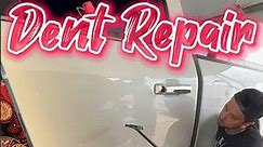 How to fix aluminum door dents | dent repair #autobodyrepair #paintlessdentrepair #cardentrepair