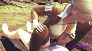 Attack on Titans Hentai - Annie Boobjob and Fucked with Cum inside