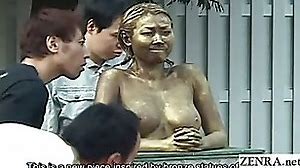 Subtitled public Japanese park statue prank covert sex.