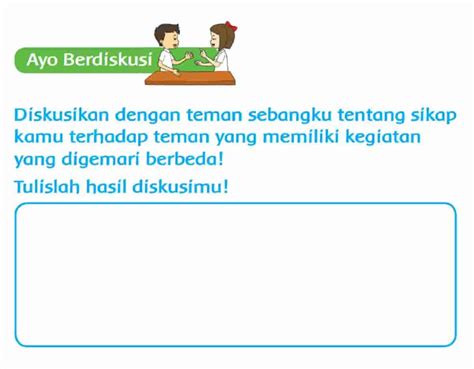 diskusikan brosur dengan teman